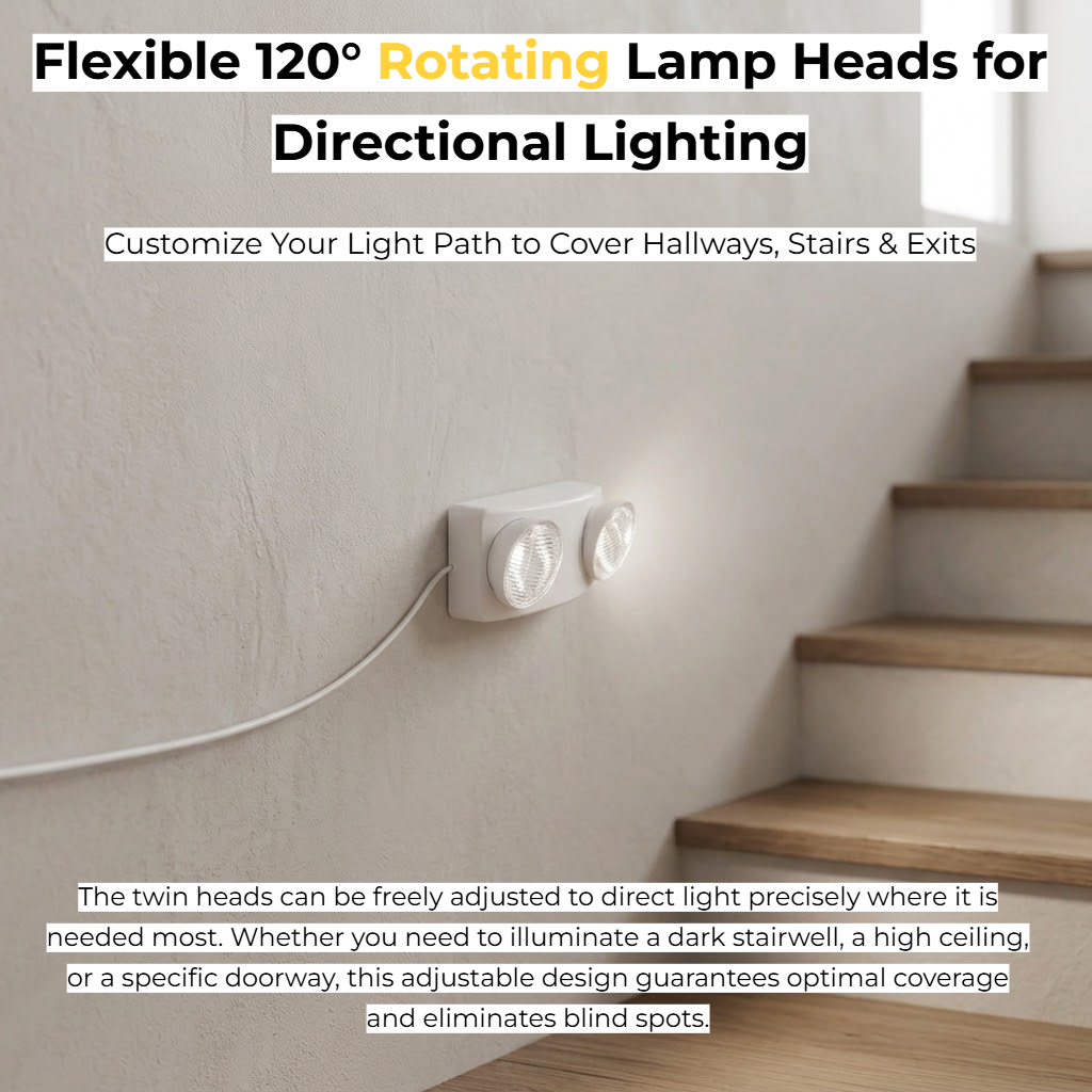 مصباح طوارئ LED مزدوج الرأس بس - مراجعة Power Outage Light وسعره