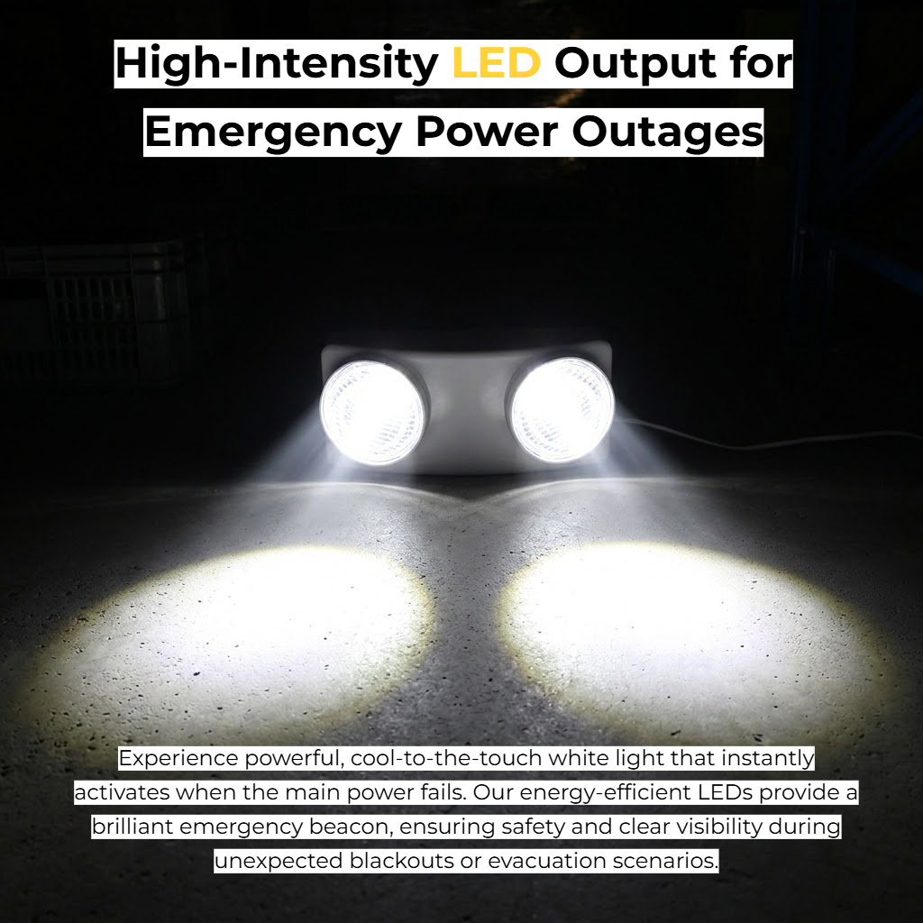 مصباح طوارئ LED مزدوج الرأس بس - مراجعة Power Outage Light وسعره