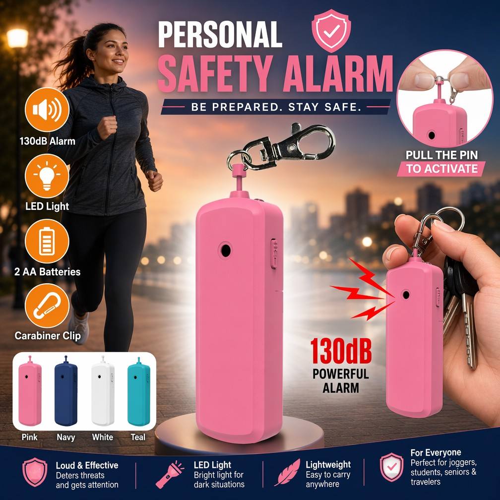 جهاز إنذار شخصي محمول مضاد للذ - مراجعة Personal Alarm Keychain وسعره